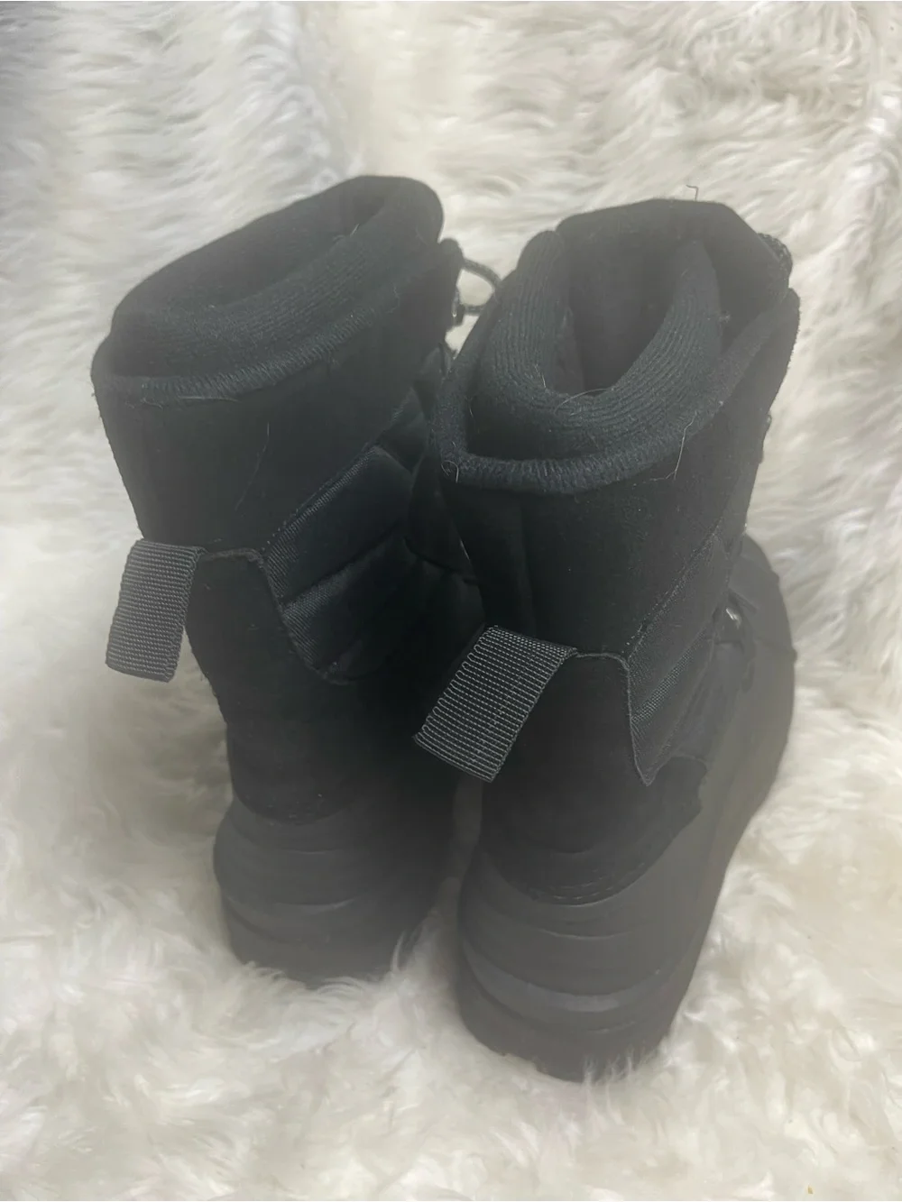 Totes amen Black leather,Textile & Rubber Waterproof Lace-Up Boots SZ12M